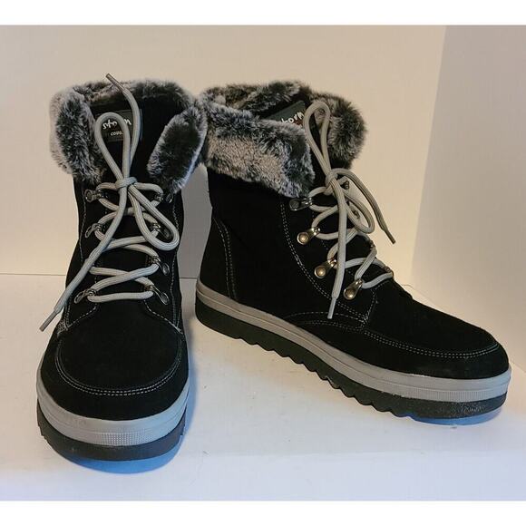 COUGAR STORM WINTER BOOTS MELODY WATERPROOF SUEDE FAUX FUR  COUGAR STORM WINTER BOOTS MELODY WATERPROOF SUEDE FAUX FUR LACE-UP SZ 11 B